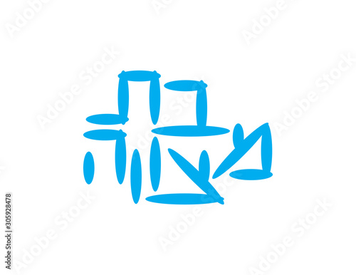 Blue Hebrew Text - Bat Mitzvah
