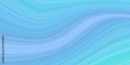 Abstract Waves Vector Background. Wallpaper design concept for your device. Wavy stripes pattern. Blue and green trendy texture.