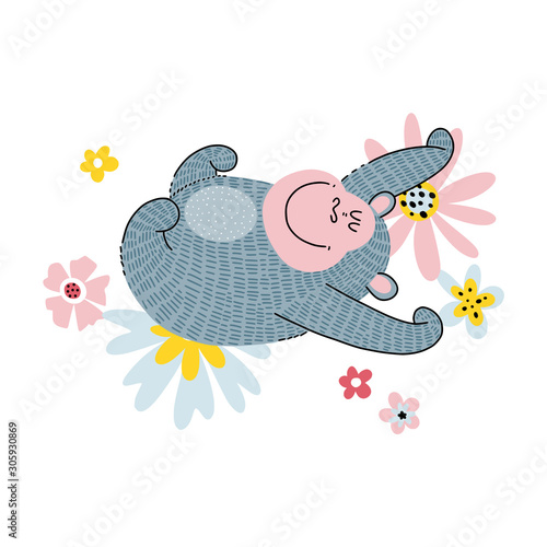 Funny gorilla vector illustration