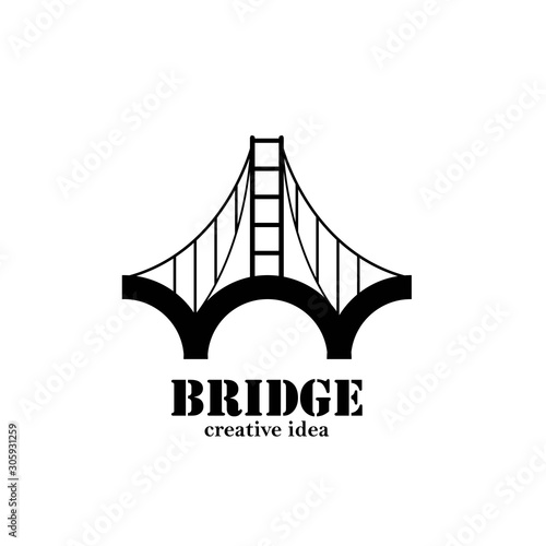  Bridge Concept Logo Design Template