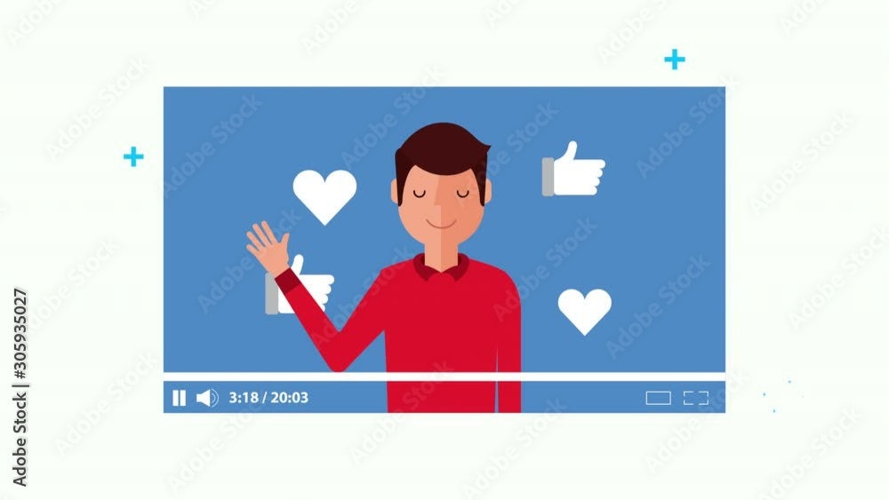 social media technology with man and web template social media technology with man and web template
