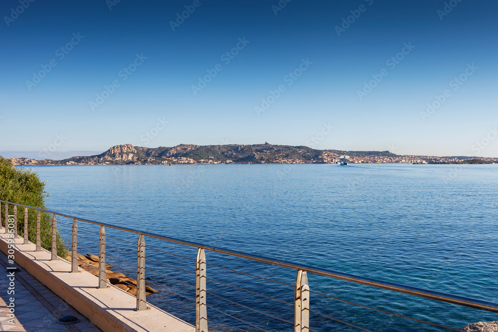 Mediterranean sea next to Palau port, Sardinia, Italy. Mediterranean sea next to Palau port, Sardinia, Italy.