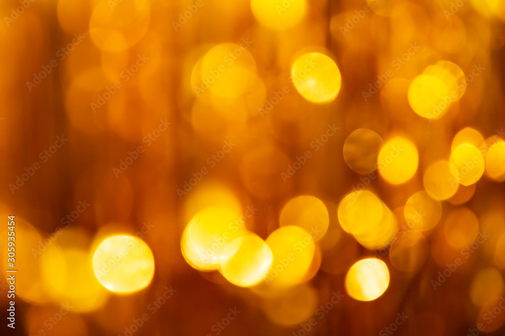 Fototapeta premium Golden background bokeh with round shape glittering