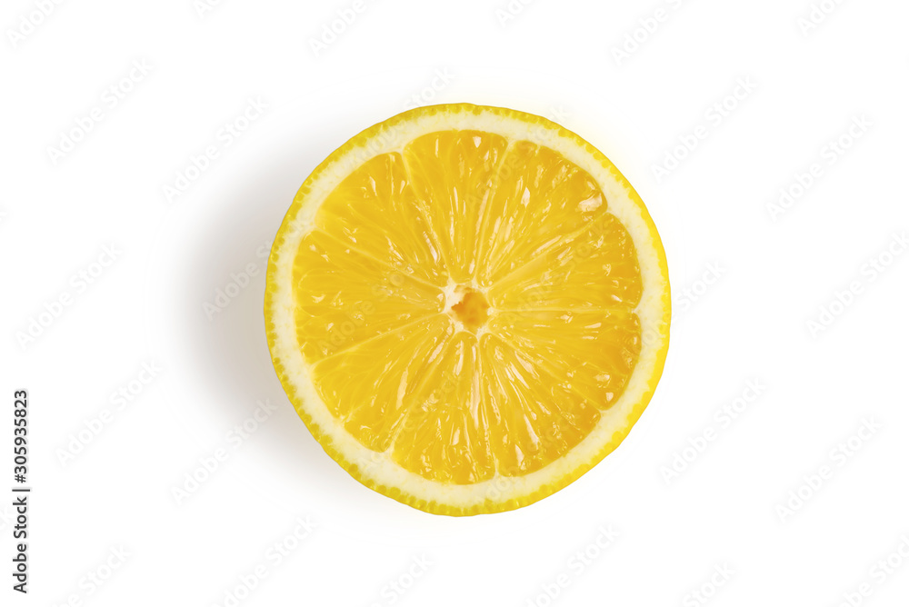 Cut lemon on isolated white background Cut lemon on isolated white background