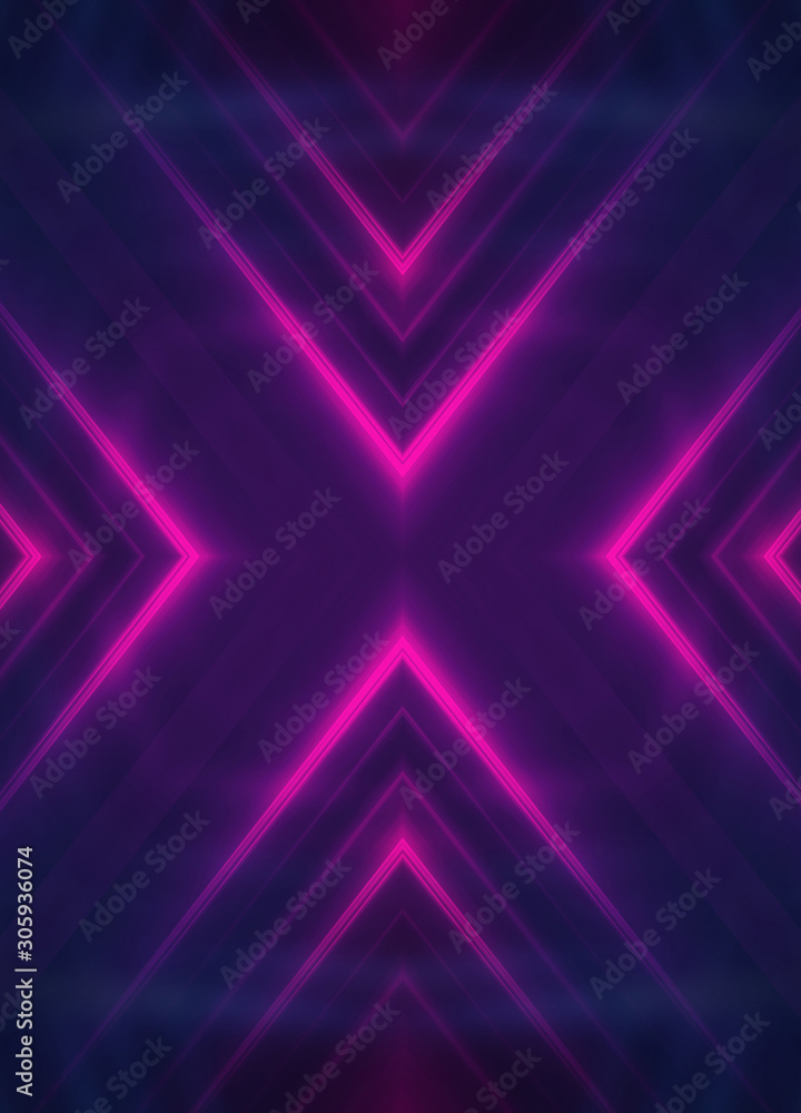 Dark abstract futuristic background. Neon lines glow. Neon lines, shapes. Multi-colored glow, blurry lights, bokeh. Empty stage background Dark abstract futuristic background. Neon lines glow. Neon lines, shapes. Multi-colored glow, blurry lights, bokeh. Empty stage background