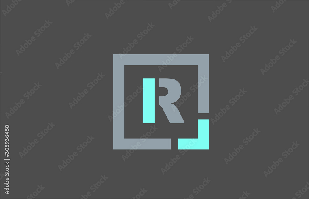 grey letter R alphabet logo design icon for business grey letter R alphabet logo design icon for business