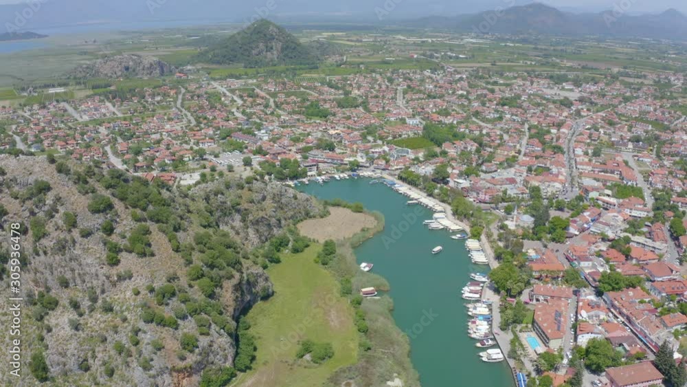 Aerial view of Dalyan in Turkey Aerial view of Dalyan in Turkey