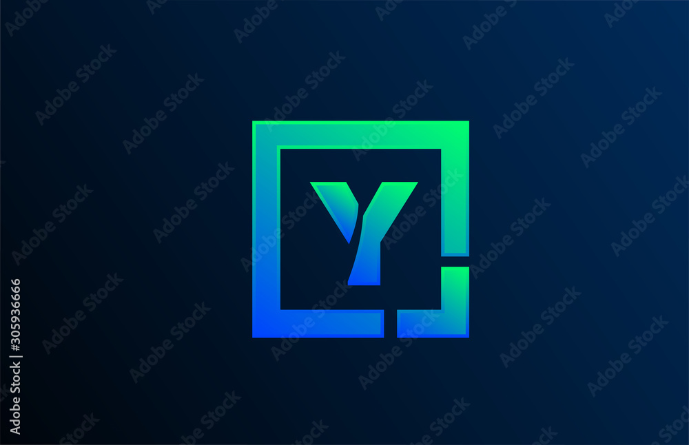 blue green letter Y alphabet logo design icon for business blue green letter Y alphabet logo design icon for business