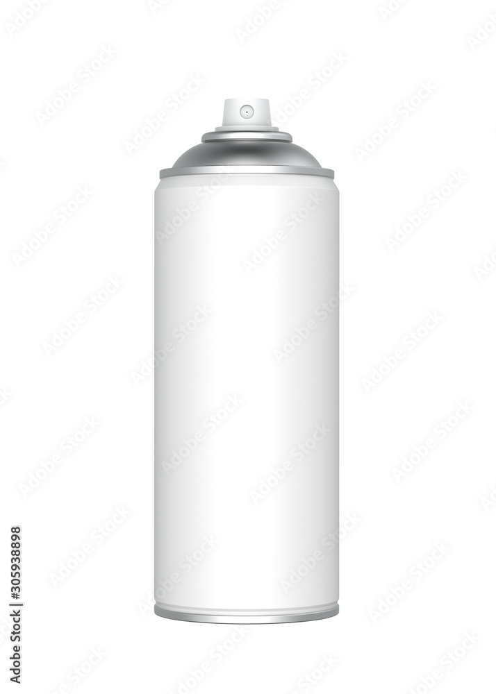Open Spray Can with Paint. 3D rendered Mock Up Isolated on White Background. Open Spray Can with Paint. 3D rendered Mock Up Isolated on White Background.