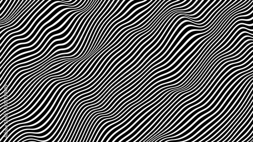 Abstract Morphing Diagonal White Lines - 3D Rendering