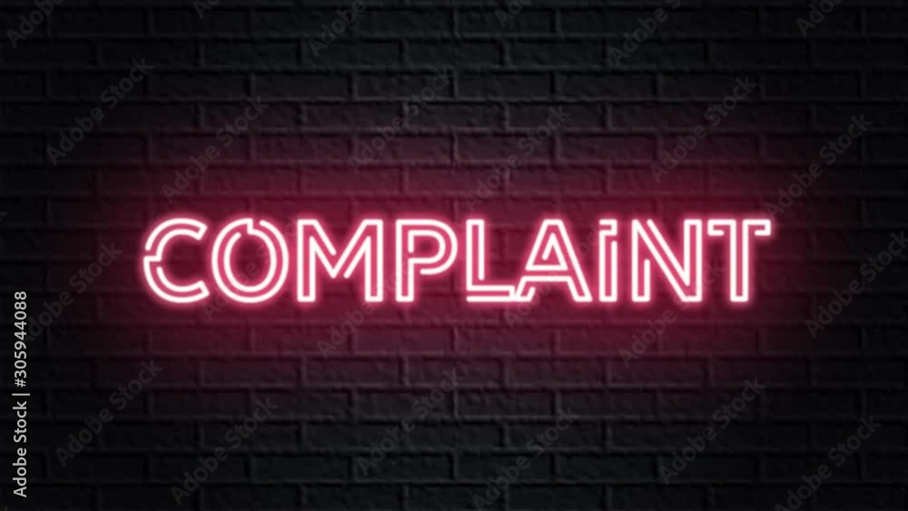 red neon video animation complaint red neon video animation complaint