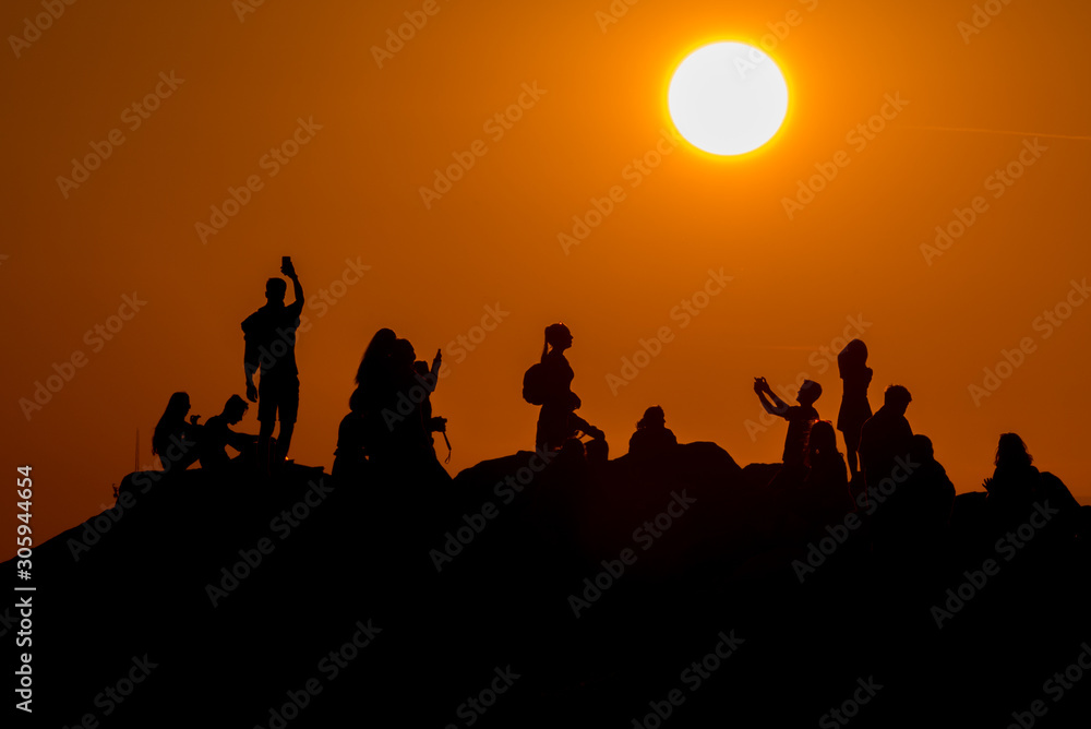 Fototapeta premium selfies at sunset