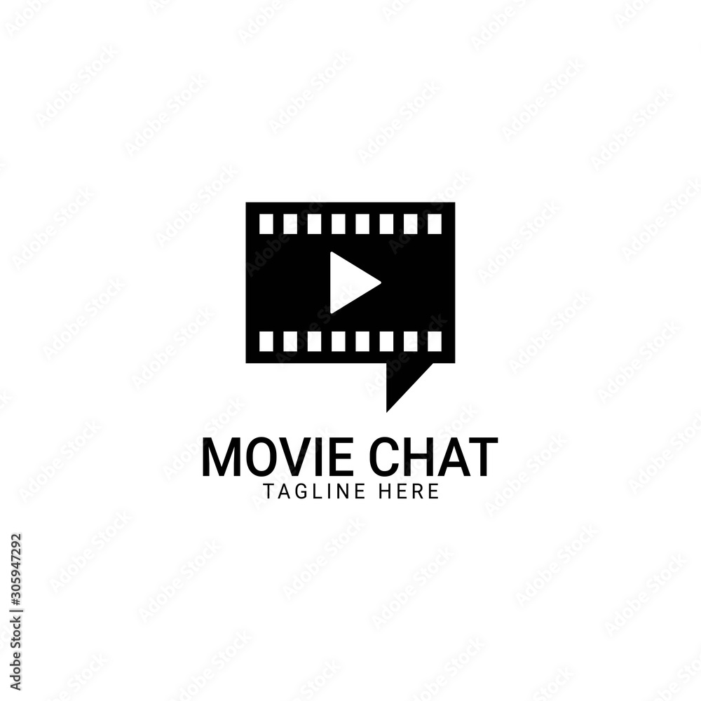 Movie Talk logo template design vector Movie Talk logo template design vector