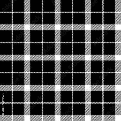Black white classic tartan seamless fabric texture