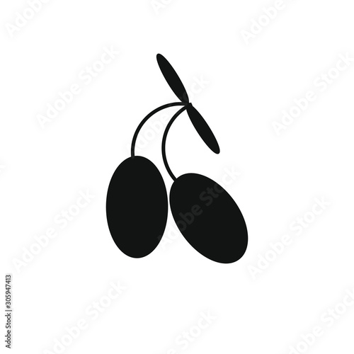 Spanish typical olives icon vector