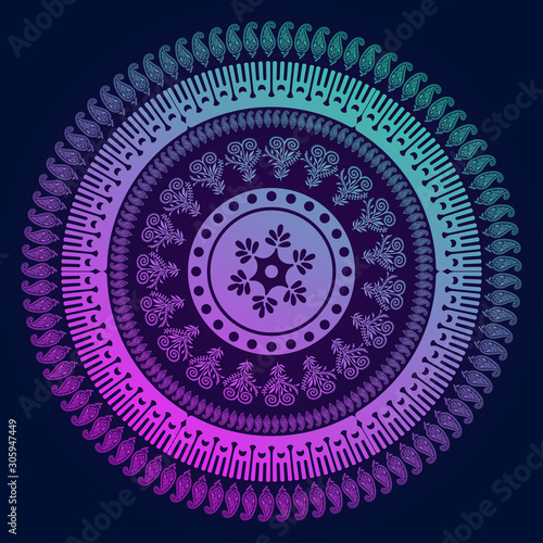 Georgian traditional ornaments. Vector Ornament With Caucasian Motifs. Persian colored carpet.Vector, Illustration.  Rich ornament for fabric design, handmade, interior decoration