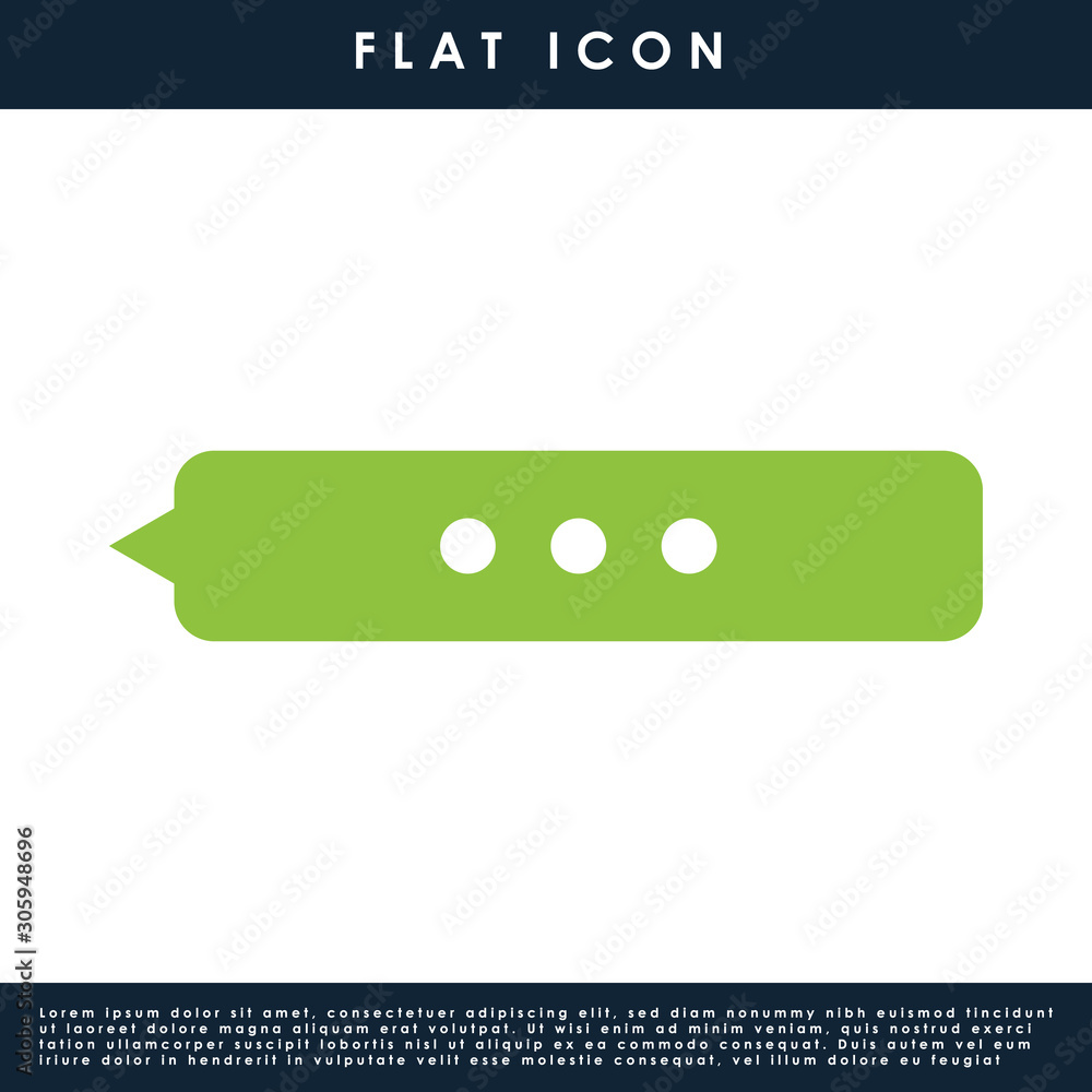 Chat Speech Illustration Icon Flat Design, Graphic Element