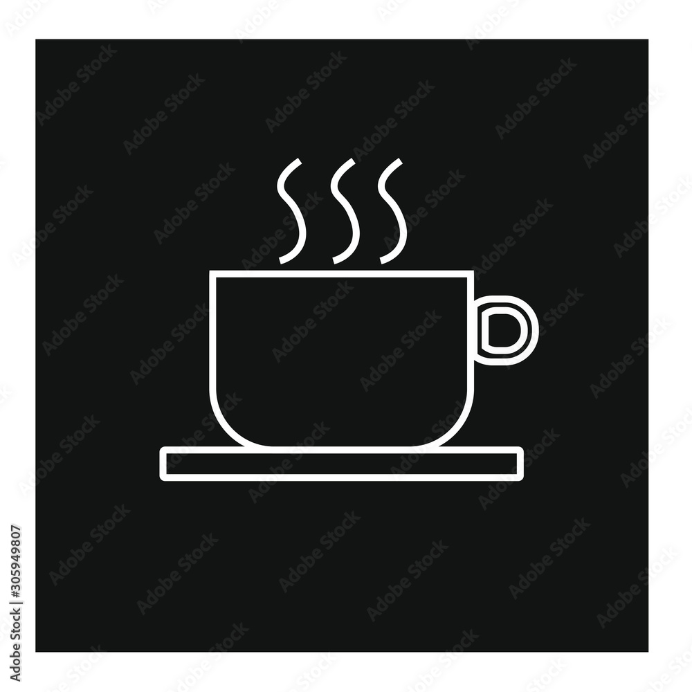 coffee cup icon vector with simple lines coffee cup icon vector with simple lines