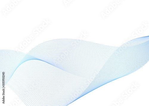 Blue lines wave concept abstract subtle vector background