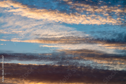 Fantastic clouds at sunrise