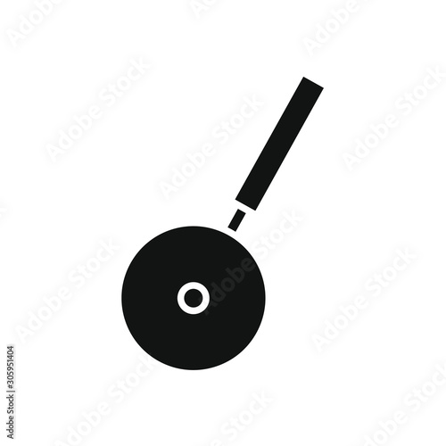 Pizza cutter icon vector with simple lines