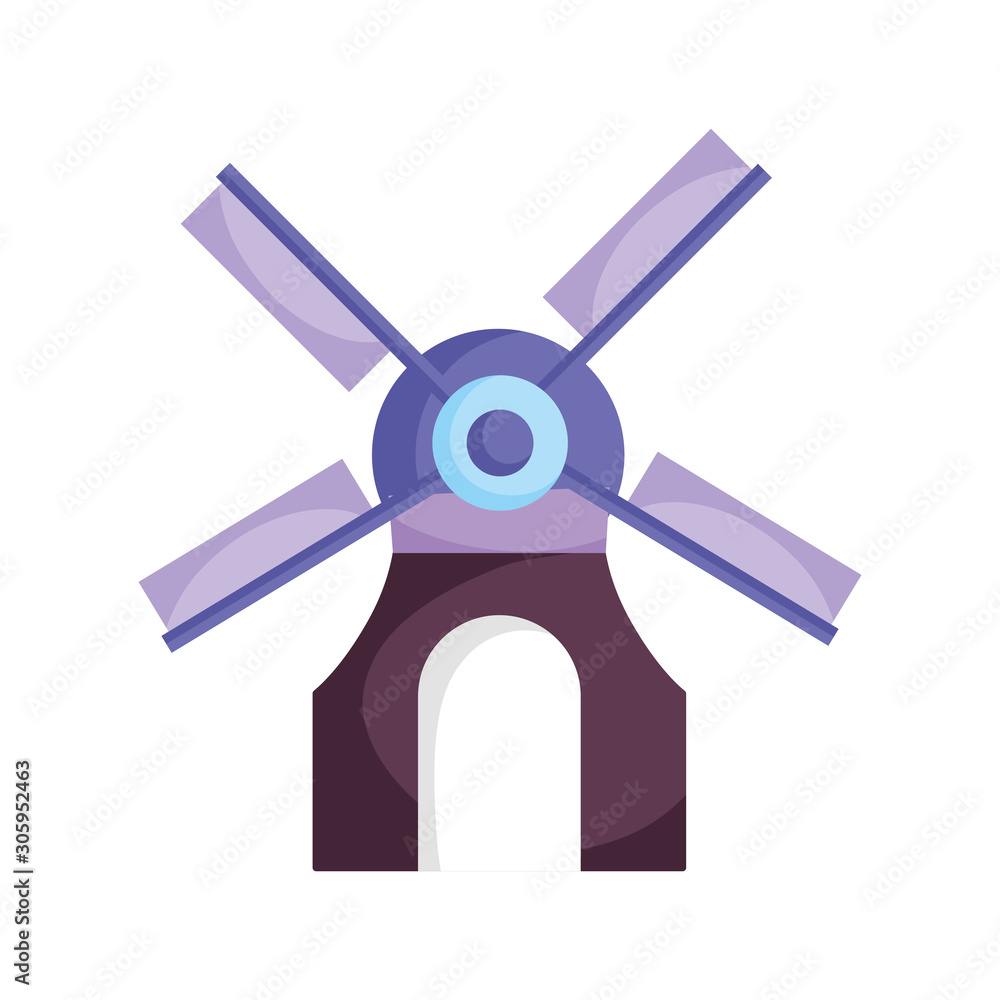 classic barn windmill icon on white background classic barn windmill icon on white background
