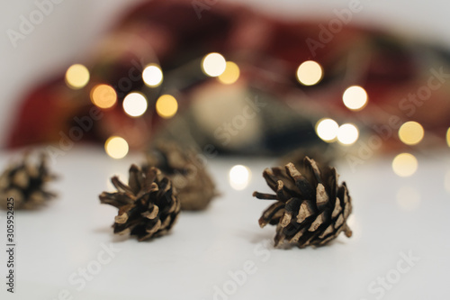 christmas decorations on the table