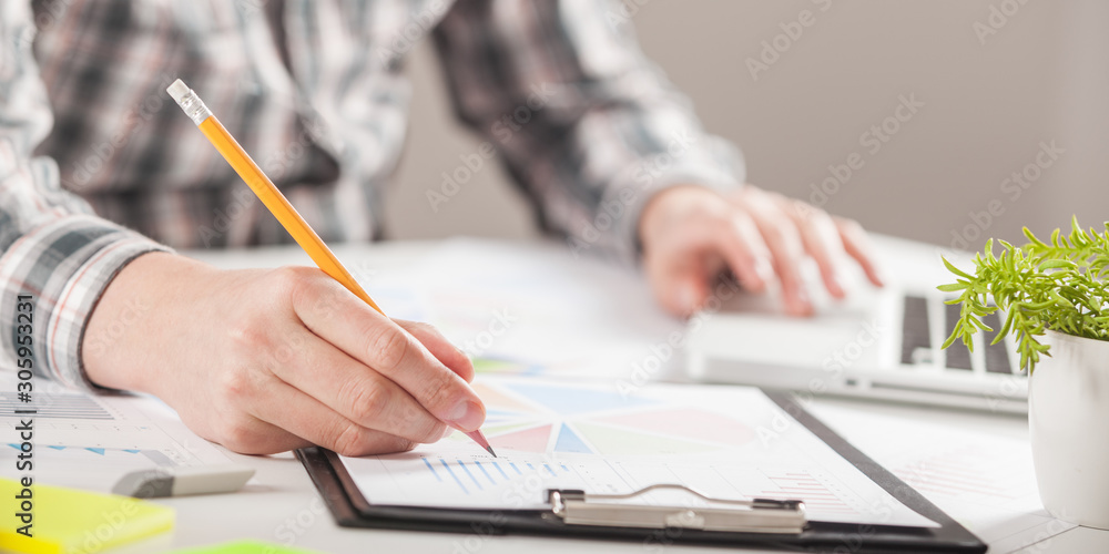 Stock market chart and finger pointing Stock market chart and finger pointing