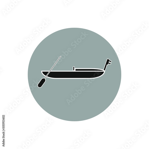 vector icon of typical gondola of venice in italy