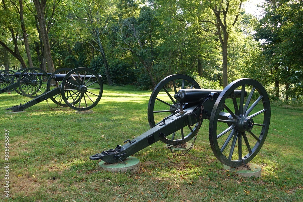 Cannon from the Civil War battle of Harpers Ferry in Bolivar Heights, West Virginia, United States