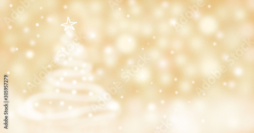 Abstract Christmas holiday background in golden colors © stsvirkun