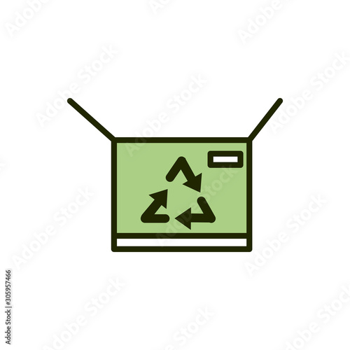 recycle box environment ecology line and fill