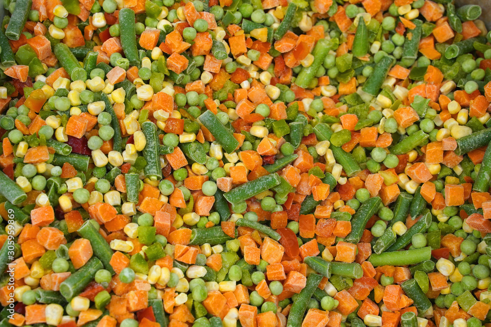 Fototapeta premium background of assorted frozen vegetables