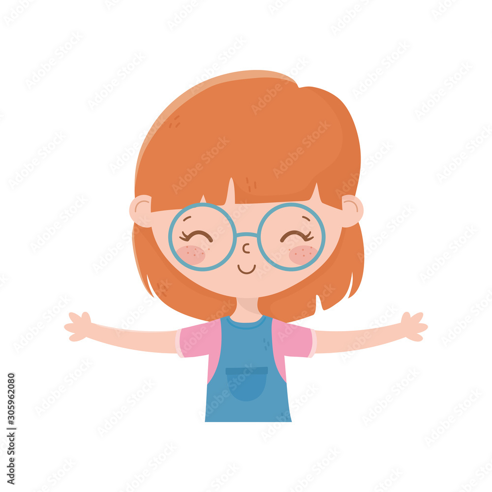 Isolated girl cartoon vector design Isolated girl cartoon vector design