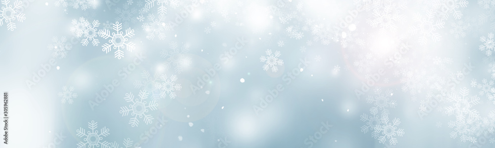 white bokeh blur background / Circle light on blue background / abstract light background white bokeh blur background / Circle light on blue background / abstract light background