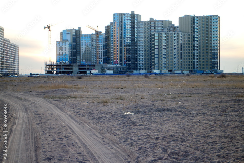 Urban construction on the outskirts of the city Urban construction on the outskirts of the city