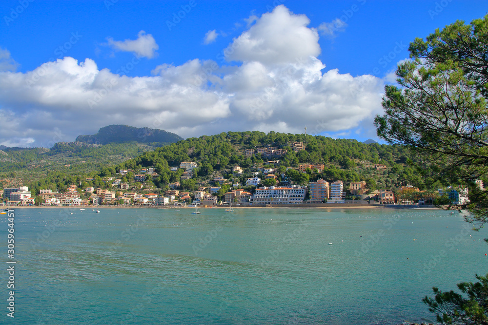 picturesque coast of the evergreen island of Palma de Mallorca.
