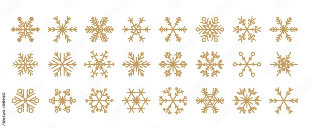 Gold snowflakes Gold snowflakes