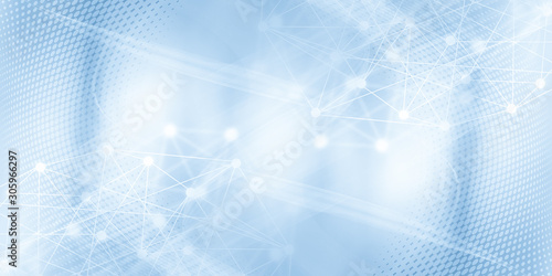 Light blue halftone pattern with white line motion backdrop wallpaper. Clean blue geometric background.