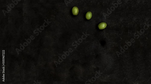 12 Spanish grapes fading in one by one and 