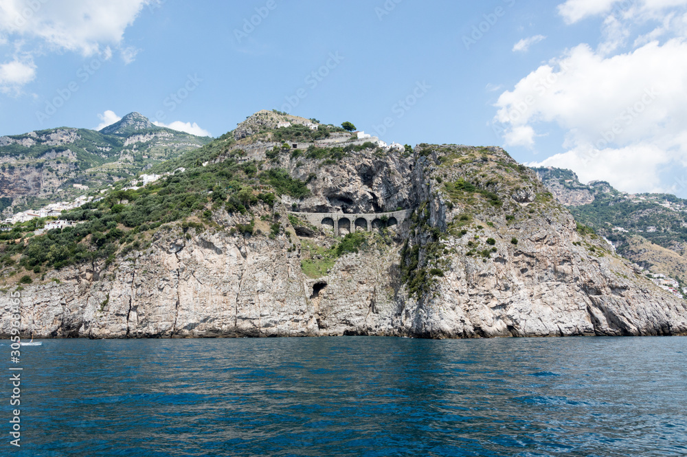 Seacoast of the Amalfi Coast in summer Seacoast of the Amalfi Coast in summer