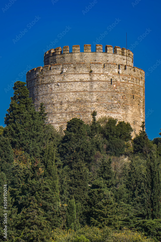 Rumelian Castle on the European banks of the Bosphorus in Istanbul, Turkey Rumelian Castle on the European banks of the Bosphorus in Istanbul, Turkey