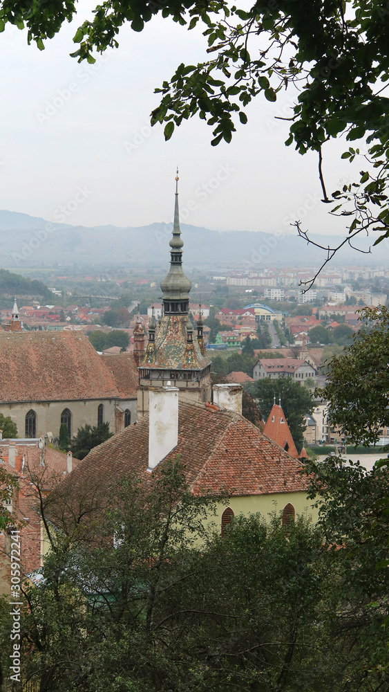 The City of Sighisoara in Romania, Europe