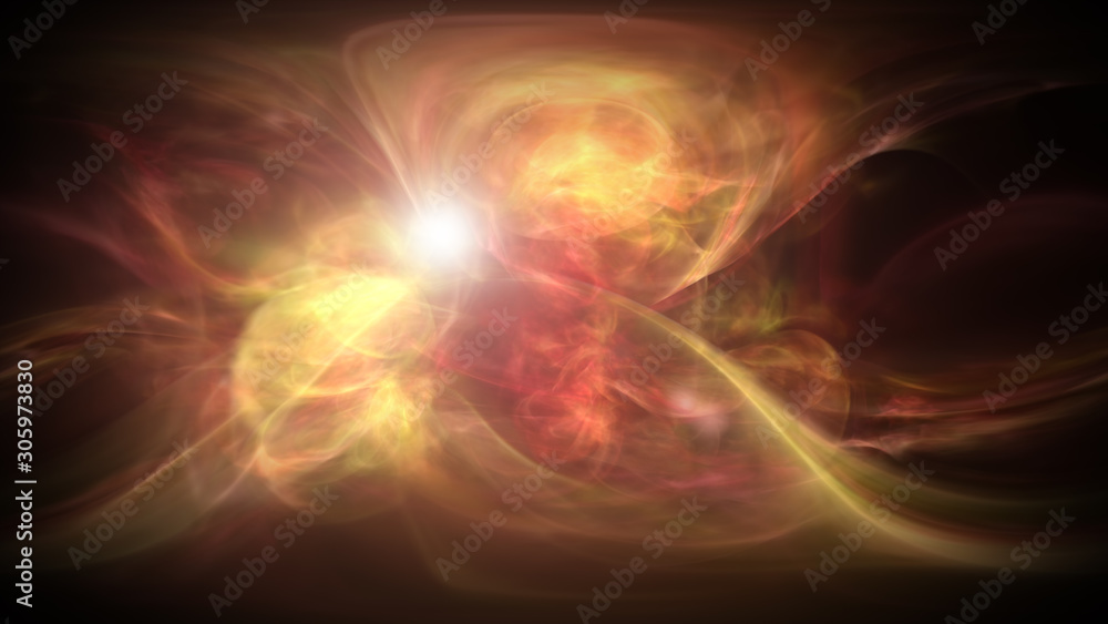 Abstract Fractal Technology Background/ Illustration of an abstract background with motion effects and glowing patterns