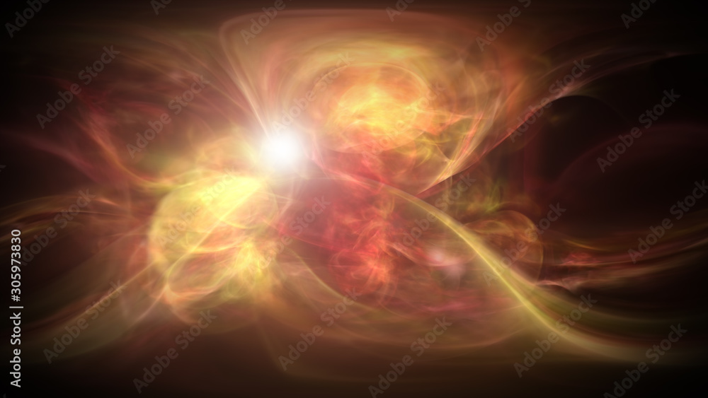Obraz premium Abstract Fractal Technology Background/ Illustration of an abstract background with motion effects and glowing patterns
