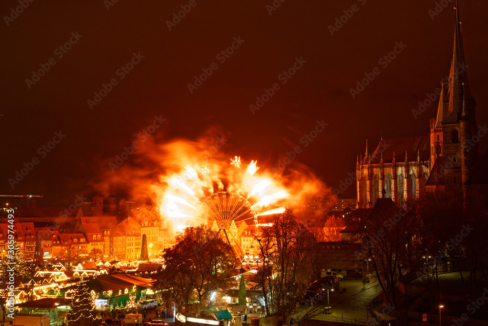 opening of the christmas market in Erfurt in Thuringia