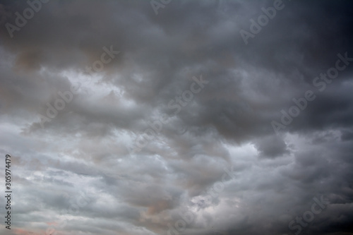 Thunderclouds over horizon