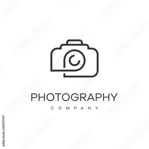 Photograpy badge and logo vector illustration template