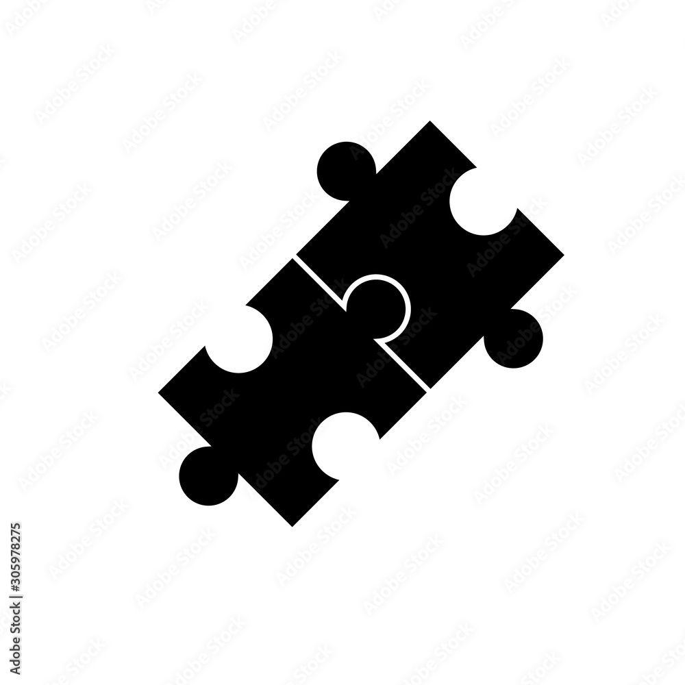 Puzzle icon, logo isolated on white background Puzzle icon, logo isolated on white background