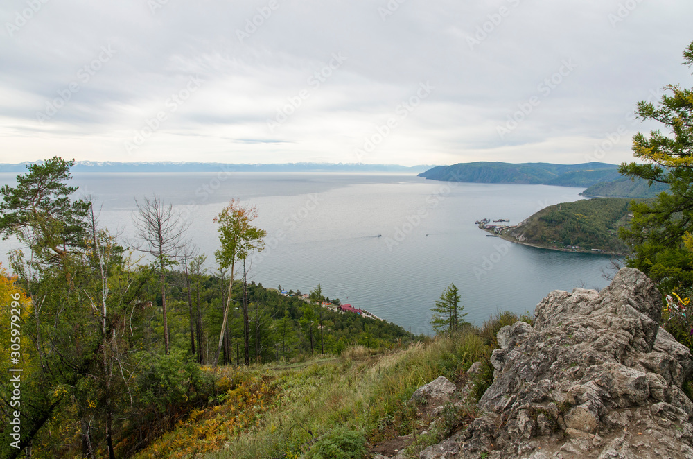 Lake Baikal view from Chersky Stone (Listvyanka, Russia) Lake Baikal view from Chersky Stone (Listvyanka, Russia)